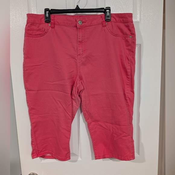 D. Jeans Coral Pink Capri Pant in Size 18W - Picture 1 of 11
